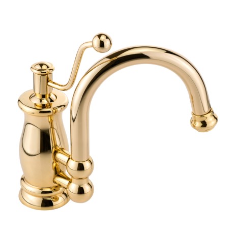 VIVALDI См-ль д/раковины моноком., донный клапан "click-clack" с переливом, золото