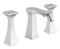 OPERA См-ль д/биде на 3 отв., золото/керамика белая