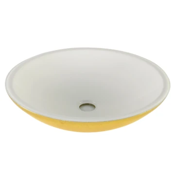 Раковина накладная Migliore Arena 31565 белая/золото