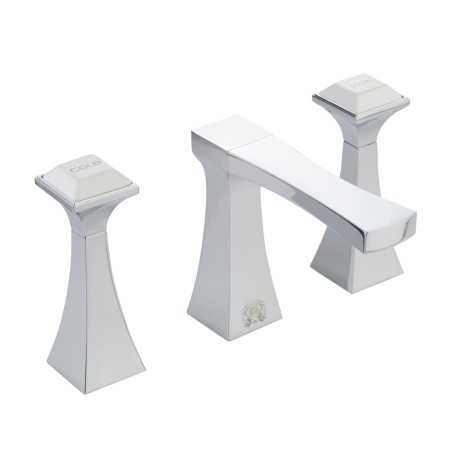 OPERA См-ль д/раковины на 3 отв., хром/КЕРАМИКА БЕЛАЯ