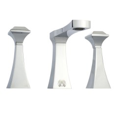 OPERA См-ль д/раковины на 3 отв., хром/КЕРАМИКА БЕЛАЯ