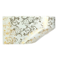 JOY  Унитаз  подвесной, безободковый, белая керамика/декор BOSCO золото