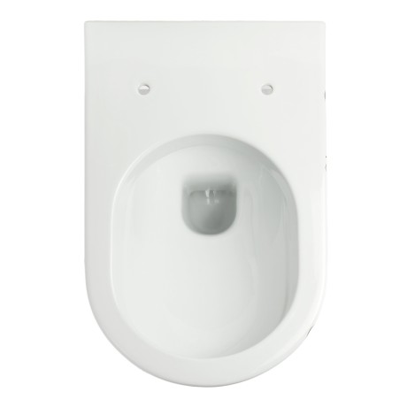 JOY  Унитаз  подвесной, безободковый, белая керамика/декор BOSCO золото