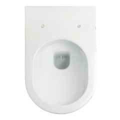 JOY  Унитаз  подвесной, безободковый, белая керамика/декор BOSCO золото