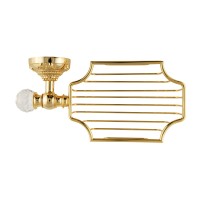 CRISTALIA Решётка-корзинка настенная, золото/Crystal