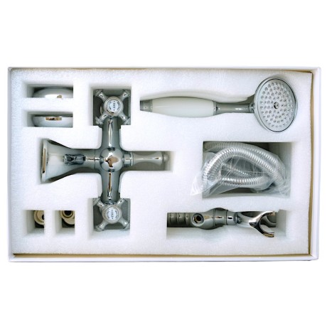 PRESTIGE См-ль д/ванны внешний плоский излив, хром