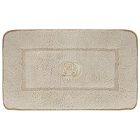 Коврик д/ванной комнаты 70х140 см., вышивка логотип MIGLIORE, кремовый, окантовка золото