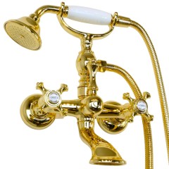 PRESTIGE См-ль д/ванны внешний плоский излив, золото