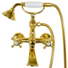 PRESTIGE См-ль д/ванны внешний плоский излив, золото