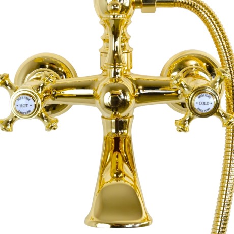 PRESTIGE См-ль д/ванны внешний плоский излив, золото