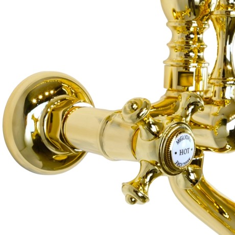 PRESTIGE См-ль д/ванны внешний плоский излив, золото