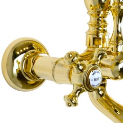 PRESTIGE См-ль д/ванны внешний плоский излив, золото