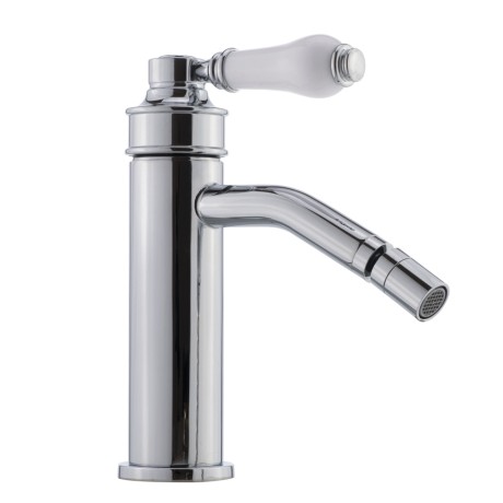 ERMITAGE MINI См-ль д/биде моноком., ручка сверху белая, донный клапан "click-clack", хром