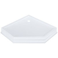DIADEMA Поддон душевой, пятиугольный, 95x95хH16 см, стеклокомпозит, белый/декор белый