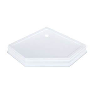 DIADEMA Поддон душевой, пятиугольный, 95x95хH16 см, стеклокомпозит, белый/декор белый