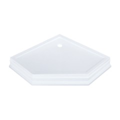DIADEMA Поддон душевой, пятиугольный, 95x95хH16 см, стеклокомпозит, белый/декор белый