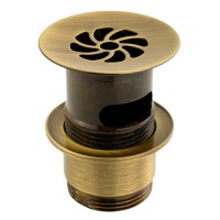 DAISY Слив для раковины, d-63 mm 1"1/4 под перелив с решёткой , бронза