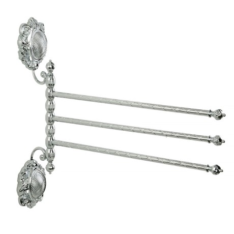 CLEOPATRA Полотенцедержатель тройной поворотный, L35 cм. хром