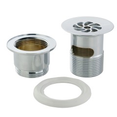 DAISY Слив для раковины, d-63 mm 1"1/4 под перелив с решёткой, хром