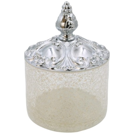 ELISABETTA Баночка высокая, H17 см. с крышкой, стекло/хром