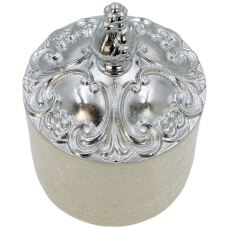 ELISABETTA Баночка высокая, H17 см. с крышкой, стекло/хром