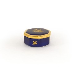 AMANTE BLU Баночка 10,5х10,5хН5,5 см, керамика, цвет синий, декор золото