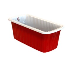 OLIVIA PANELLO Ванна 174x83хH66 см. белая, панель красная, слив/перелив хром