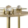 CRISTALIA Столик на колёсиках, H57xD40 см, стекло/бронза/Crystal