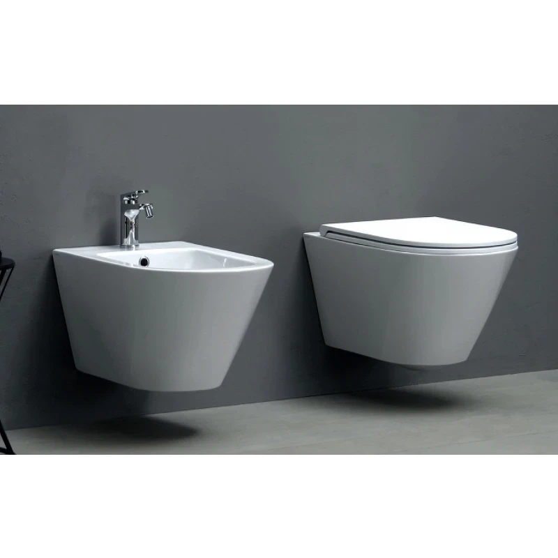 Унитаз подвесной Azzurra Forma 36318 безободковый, Shiny White (белый) — фото 4