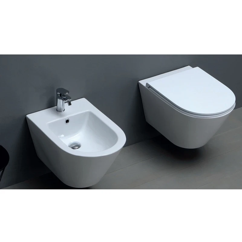 Унитаз подвесной Azzurra Forma 36318 безободковый, Shiny White (белый) — фото 5