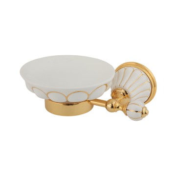 Мыльница Migliore Olivia 17508 настенная с декором золото