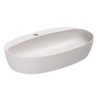 Elegance Circle Раковина накладная 70x42xH14 см, без перелива, 1 отв. Ash (серый) матовый