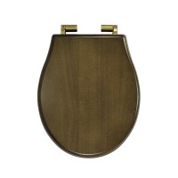 IMPERO Крышка/сиденье унитазa, с системой Microlift, цвет Noce /золото