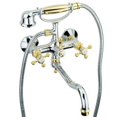 LADY См-ль д/ванны внешний c поворотным изливом, хром/золото