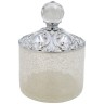 CRISTALIA Баночка высокая, H16 см. с крышкой, стекло/хром/Crystal
