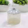 CRISTALIA Баночка высокая, H16 см. с крышкой, стекло/хром/Crystal