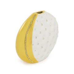 TOKIO Ваза настольная 48xH.40 см., керамика, цвет белый, декор золото, swarovski