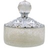 CRISTALIA Баночка низкая, H13 см. с крышкой, стекло/хром/Crystal