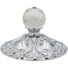 CRISTALIA Баночка низкая, H13 см. с крышкой, стекло/хром/Crystal