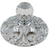 CRISTALIA Баночка низкая, H13 см. с крышкой, стекло/хром/Crystal