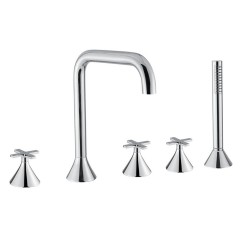 SIRIUS См-ль на борт ванны, на 5 отв., хром