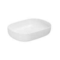 Elegance Zip Раковина накладная 60x45xH15 см, керамика, б/перелива, Cotton (серый) матовый