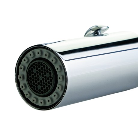 CUCINA ERMITAGE MINI См-ль д/кухни моноком., с вытяжной лейкой, ручка сбоку латунь, хром