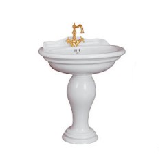 MILADY Комплект: тюльпан напольный, раковина 62 см. на колонне, крепеж, керамика белая