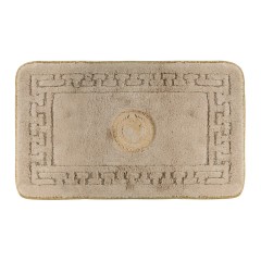 Коврик д/ванной комнаты 70х140 см., логотип АФИНА, капучино, окантовка золото