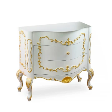 Тумба Migliore Milady 28425 Bianco Opaco, ручки золото