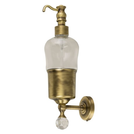 AMERIDA Дозатор жидкого мыла настенный, бронза/Crystal