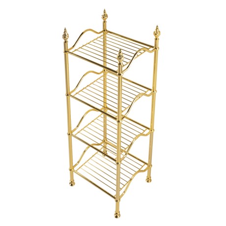 MIRELLA Этажерка, L37хH107xP33 см, 4 полки-решетки, латунь, золото