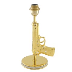 PISTOLETTO Лампа настольная пистолет 30хН53 см.(без абажура), керамика, цвет золото, swarovski