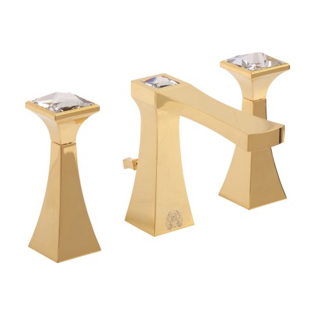 OPERA См-ль д/раковины на 3 отв., золото/CRYSTAL